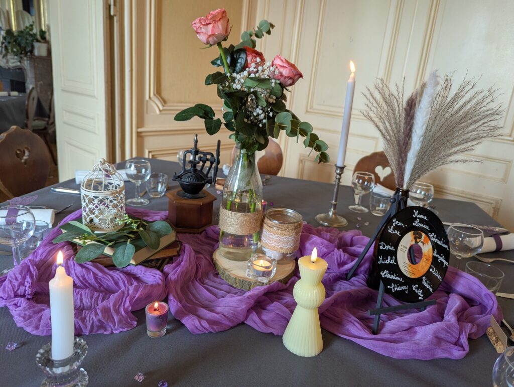 wedding planner, décoration table, Votre belle histoire